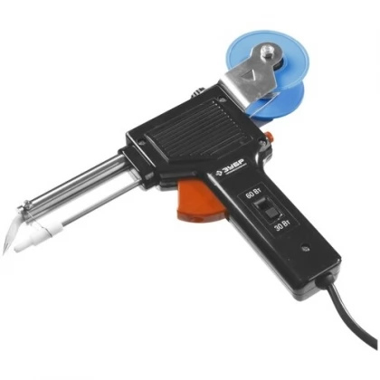 Электропаяльник ЗУБР Профессионал 30/60Вт 220В конус автоматическая подача припоя 55304-60 арт. 643937976 купить в Санкт-Петербурге недорого